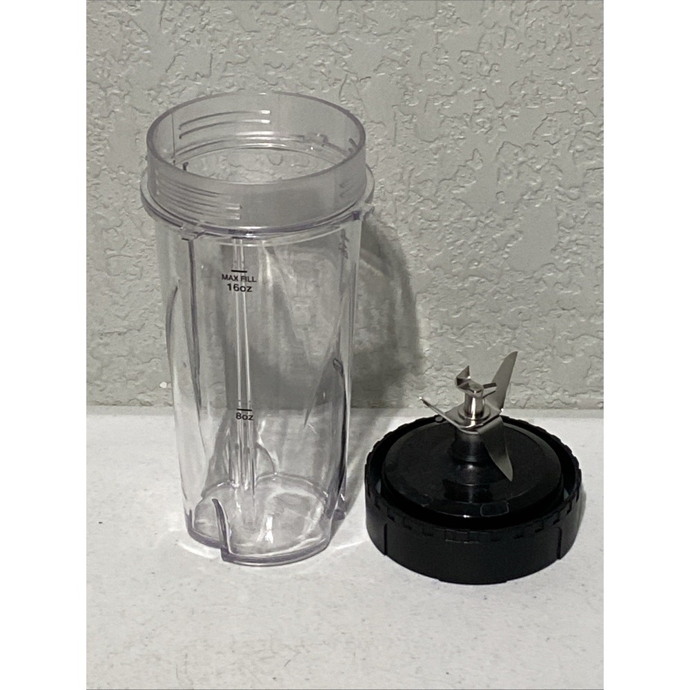 Original Nutri Ninja 16 oz Single Serve Smoothie Blender Cup Blade Top No Lid